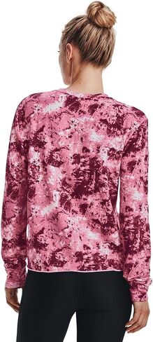 Under Armour - Womens Rival Terry Print Crew Long-Sleeve T-Shirt in Kuwait