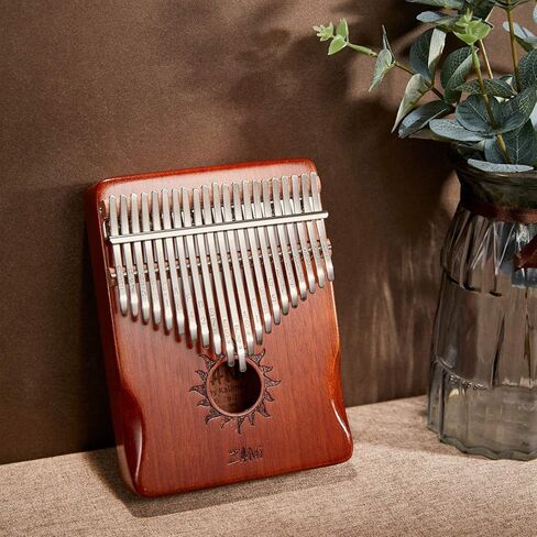 LvPets Kalimba 21 Key Thumb Piano Premium Mahogany Cat Lovers نمط إصبع البيانو العروة Mbira هدية آلة موسيقية محمولة للأطفال الهواة والمبتدئين (أزرق متدرج) in Kuwait