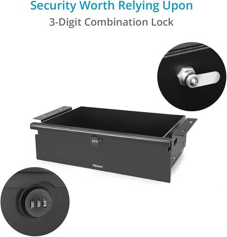 بروايم درج سفلي بقفل ذكي للحفاظ على الاكسسوارات منظمة وآمنة، لمختلف ادوات الصوت/الفيديو | لمحطة عمل عربة ساوند شيف | قفل برمز مكون من 3 ارقام (CT-SDCF-SD) in Kuwait