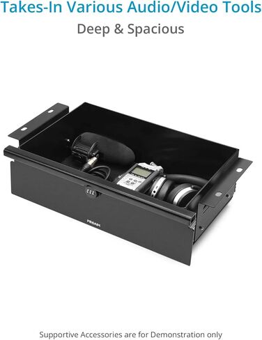 بروايم درج سفلي بقفل ذكي للحفاظ على الاكسسوارات منظمة وآمنة، لمختلف ادوات الصوت/الفيديو | لمحطة عمل عربة ساوند شيف | قفل برمز مكون من 3 ارقام (CT-SDCF-SD) in Kuwait