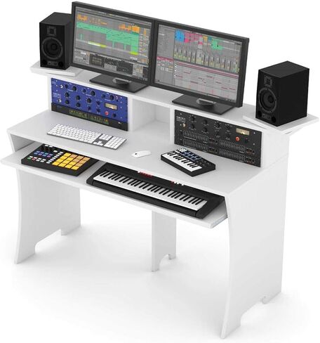 اثاث ستوديو من جلوريوس، ابيض (AMS-WORKBENCH-WHT) in Saudi Arabia