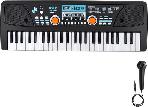 PYLE-PRO Electric Keyboard Piano for Kids-Portable 49 Key Electronic Musical Karaoke Keyboard, Learning Keyboard for Children w/Drum Pad, Recording, Microphone, Built-in Speaker-PKBRD4911PK (Pink) in Saudi Arabia