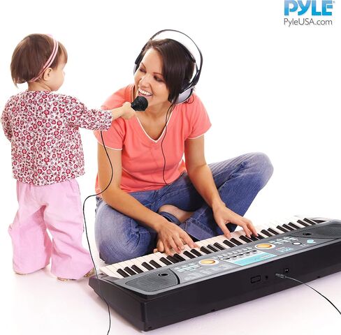 PYLE-PRO Electric Keyboard Piano for Kids-Portable 49 Key Electronic Musical Karaoke Keyboard, Learning Keyboard for Children w/Drum Pad, Recording, Microphone, Built-in Speaker-PKBRD4911PK (Pink) in Saudi Arabia