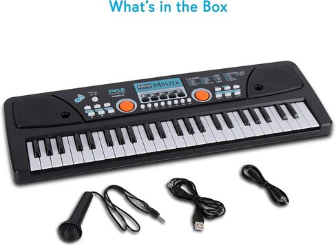 PYLE-PRO Electric Keyboard Piano for Kids-Portable 49 Key Electronic Musical Karaoke Keyboard, Learning Keyboard for Children w/Drum Pad, Recording, Microphone, Built-in Speaker-PKBRD4911PK (Pink) in Saudi Arabia