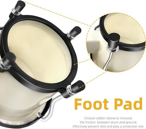 Soulmate Bongo Drums 6 "و 7" Bongos للمبتدئين البالغين والأطفال، أداة قرع خشبية محترفة مع مفتاح ضبط، أحمر نبيذي in Saudi Arabia