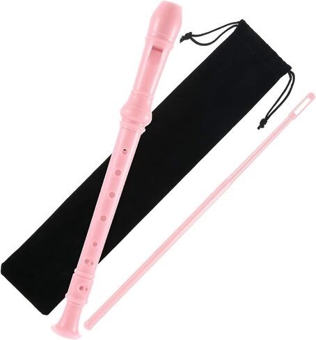 Pangda Descant Soprano Recorder German Style 8 Hole with Cleaning Rod, Black Storage Bag (Ivory White) in Kuwait