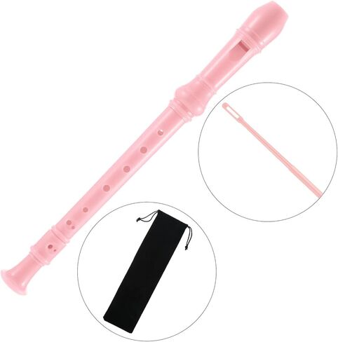 Pangda Descant Soprano Recorder German Style 8 Hole with Cleaning Rod, Black Storage Bag (Ivory White) in Kuwait