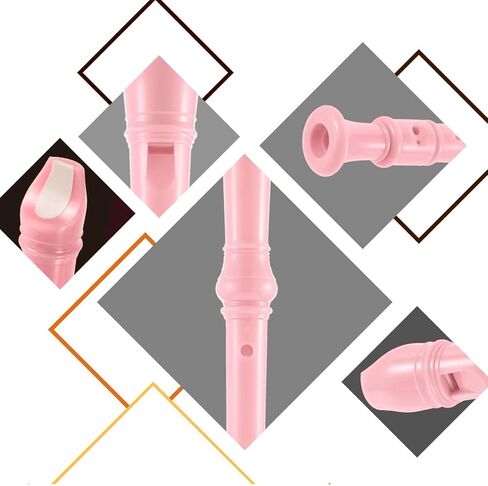 Pangda Descant Soprano Recorder German Style 8 Hole with Cleaning Rod, Black Storage Bag (Ivory White) in Kuwait