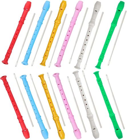 مسجلات سوبرانو ذات 8 فتحات، أداة تسجيل ديكانت، فلوت لطلاب المدرسة على الطراز الألماني، مع قضيب التنظيف والتعليمات in Kuwait