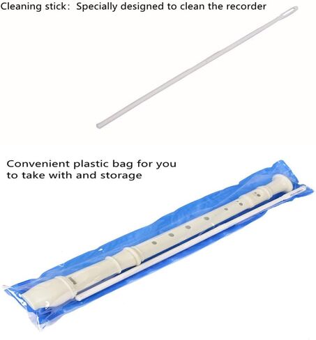 مسجلات سوبرانو ذات 8 فتحات، أداة تسجيل ديكانت، فلوت لطلاب المدرسة على الطراز الألماني، مع قضيب التنظيف والتعليمات in Kuwait