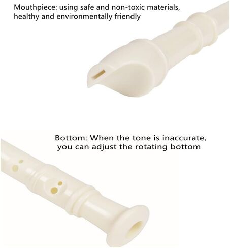 مسجلات سوبرانو ذات 8 فتحات، أداة تسجيل ديكانت، فلوت لطلاب المدرسة على الطراز الألماني، مع قضيب التنظيف والتعليمات in Kuwait