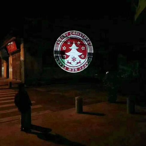 YKGOBO 30W LED Logo GOBO Projector Image Rotation IP65 Waterproof with Manual Zoom DJ Effect Light Custom Gobos for Hotel Car Wash Company Restaurant Store Wedding Advertising Outdoor Use in Kuwait