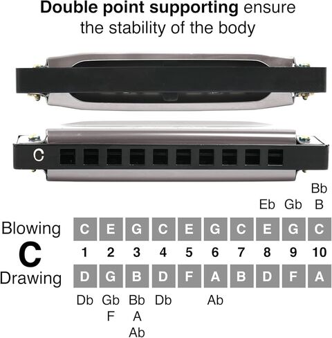 هارمونيكا للأطفال والكبار، مفتاح دياتونيكي لجهاز الفم C مع 10 فتحات و20 ملاحظة، ألعاب الآلات الموسيقية الزرقاء للمبتدئين، جائزة الفصل الدراسي، هدايا عيد الميلاد، حشوات تخزين عيد الميلاد in Kuwait