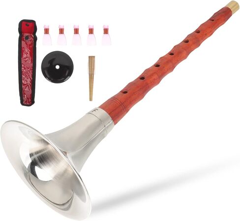 1 Set of Chinese Suona G-key Suona Instrument Wood Wind Instrument for Beginners Flutes Musical Instruments 27x8.5cm in Kuwait