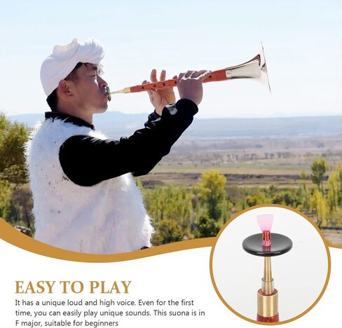 1 Set of Chinese Suona G-key Suona Instrument Wood Wind Instrument for Beginners Flutes Musical Instruments 27x8.5cm in Kuwait