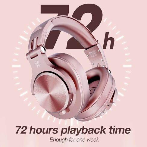 OneOdio A70 Bluetooth Over-Ear Headphones, Hi-Res Wired DJ Studio - Black in Saudi Arabia
