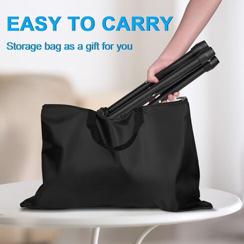 حامل جهاز عرض Borrow Sky، حامل كمبيوتر محمول محمول قابل للتعديل بارتفاع من 22 بوصة إلى 49.2 بوصة، صينية 15 بوصة × 11.2 بوصة، إمالة 180 درجة، حامل ثلاثي القوائم لجهاز العرض للمكتب والمنزل والمسرح ورف DJ وحقيبة حمل in Kuwait