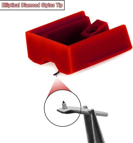 قلم بديل ATN95E أحمر، استبدال إبرة مشغل التسجيل الماسي البيضاوي، متوافق مع خرطوشة Audio-Technica AT95E AT93 in Kuwait