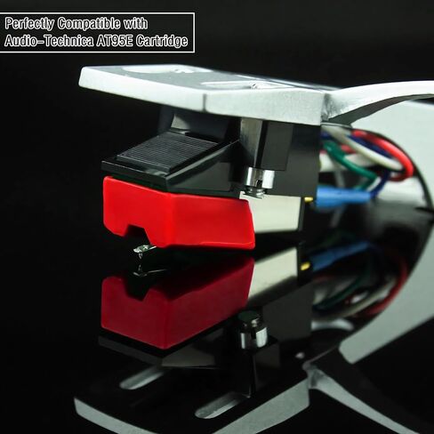 قلم بديل ATN95E أحمر، استبدال إبرة مشغل التسجيل الماسي البيضاوي، متوافق مع خرطوشة Audio-Technica AT95E AT93 in Kuwait