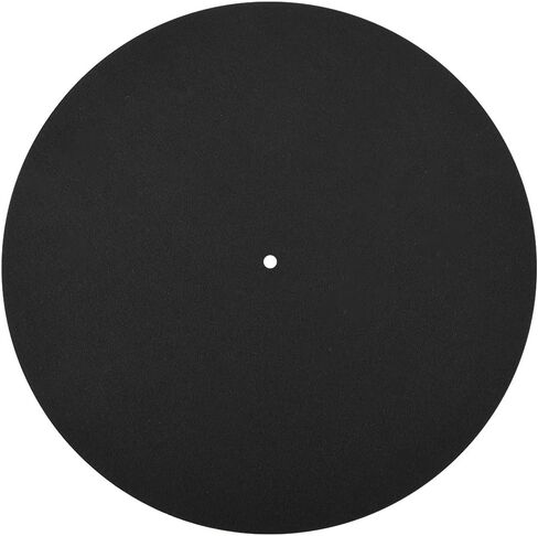 ASHATA Turntable Platter Mat, Turntable Platter Mat Black Rubber 1PCS Ultra-Thin Anti-Static Turntable Record Pad Antistatic Flat Soft Mat Slipmat Mat Pad, for Universal to in Saudi Arabia