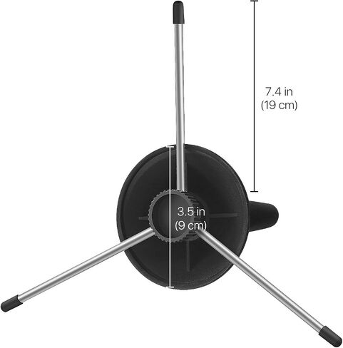 حامل البوق Flexzion In Bell Trumpet Stand حامل البوق المحمول حامل ثلاثي القوائم مدمج وقابل للطي من الفولاذ 3 أرجل بوق أسود وحامل Flugelhorn، على مستوى الأرضية مع مقصورة ربط للتخزين الذاتي ومنصات شعر in Kuwait