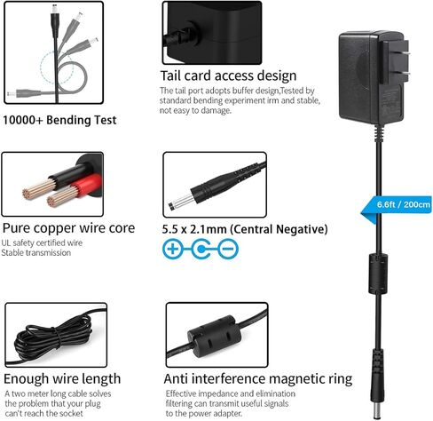تيار مستمر 9 فولت لسلك طاقة لوحة المفاتيح كاسيو AD-5 WK-110 WK-200 WK-210 CTK-720 CTK-710 CTK-700 CTK-671 CTK-573 CTK-571 CTK-551 CTK-500 CTK-491 CTK-480 CTK -451 CTK-2100 شاحن محول التيار الكهربائي in Kuwait