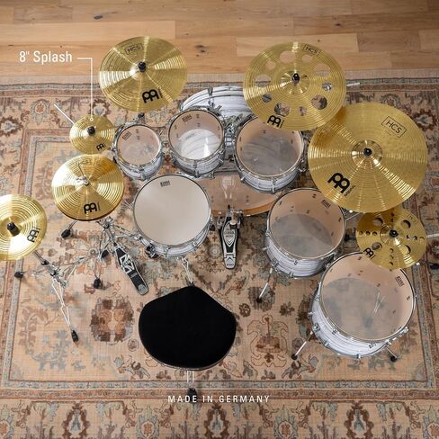Meinl Percussion HCS 8" Splash Cymbal لمجموعة الطبول - صنع في ألمانيا - متوسط ​​تقليدي، ضمان لمدة عامين، سبائك النحاس MS63، (HCS8S) in Kuwait