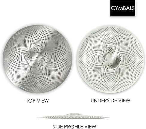 صنج ركوب تحطم منخفض الحجم، صنج 18 انش للتدريب على الاصطدام، صنج هادئ (18 انش، فضي) in Kuwait