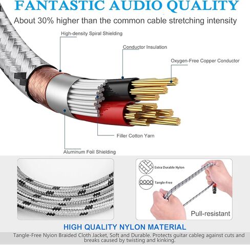 كابلات JOLGOO XLR بطول 50 قدم عبوتين، كابل DMX، كابل ميكروفون XLR ذكر إلى أنثى XLR متوازن 3 دبابيس XLR للاستخدام في الاستوديو والمرحلة in Kuwait