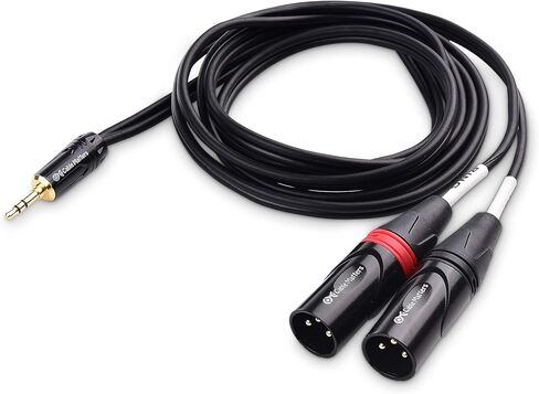 Cable Matters 3.5mm 1/8 Inch TRS to 2 XLR Cable 10 ft, Male to Male Aux to Dual XLR Breakout Cable in Kuwait
