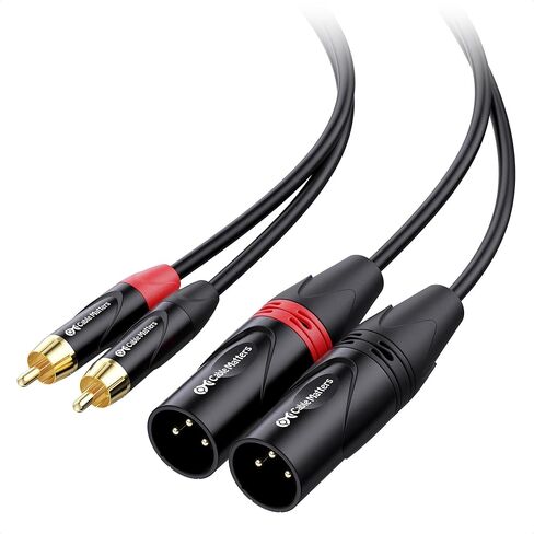 كابل ماترز كابل توصيل مزدوج RCA إلى XLR غير متوازن بطول 10 أقدام، 2 كابل ذكر RCA إلى XLR (كابل XLR مزدوج إلى RCA) - 10 أقدام in Saudi Arabia