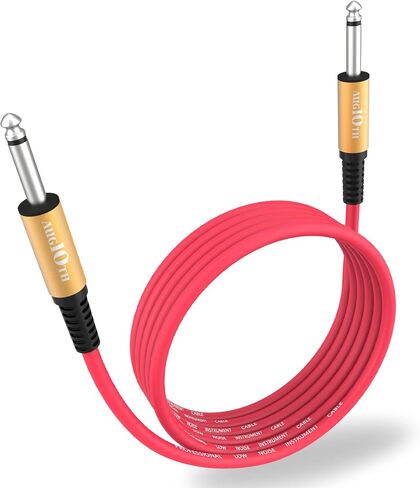 Augioth Guitar Cable 15 ft, Stage Electric Instrument Bass Cable AMP Cord 1/4 Straight to Straight Blue in Kuwait