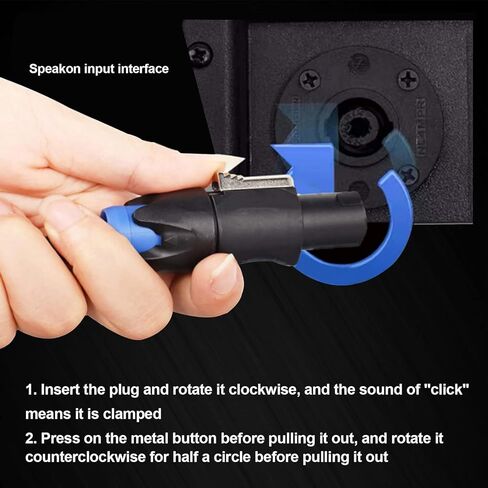 exoton 2 حزمة 25 قدم مكبر صوت إلى 1/4 بوصة كابلات مكبر صوت ذكر، سلك توصيل مضخم صوت احترافي بقياس 12 سلك AWG، سلك كابل مكبر صوت DJ/PA مع موصل قفل ملتوي-2 in Kuwait