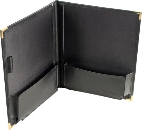 Pro Tec FSA1E Deluxe Choral Folder with Elastic String Dividers & Adjustable Hand Strap, Black in Saudi Arabia