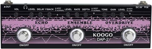 كوجو متعدد تأثير الجيتار دواسة صدى ومجموعة وسق 3 في 1 تأثيرات تناظرية دواسات للجيتار الكهربائي in Kuwait