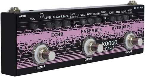 كوجو متعدد تأثير الجيتار دواسة صدى ومجموعة وسق 3 في 1 تأثيرات تناظرية دواسات للجيتار الكهربائي in Kuwait