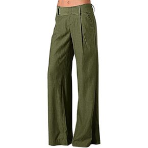 Flamingals Women's Casual Mid Waist Flap Pocket Cargo Pants Wide Leg Baggy Jeans 2023 Trendy in Saudi Arabia