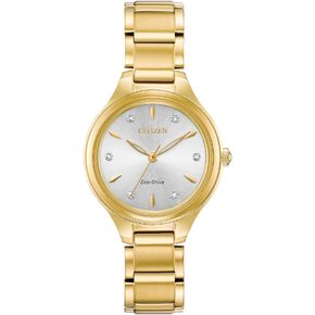 Citizen Eco-Drive Corso Womens Watch, Stainless Steel, Diamond in Kuwait