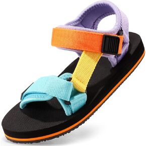 KELISI Unisex-Child Big Kids Sandals Adjustable Straps Slip on Athletic Sandals Outdoor Casual Shoes