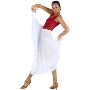 Danzcue Adult Two Ruffles Flamenco Dance Skirt