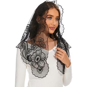 Grettytling Lace Mantilla Catholic Veil Church Veil Chapel Veil Head Covering Latin Mass