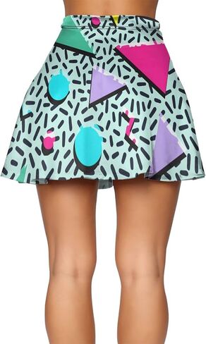 SHOUENN عيد الفصح نمط الزخرفية البيض مظلة قصيرة تنورة عالية الخصر اندلعت السيدات تنورة صغيرة in Kuwait