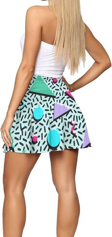 SHOUENN عيد الفصح نمط الزخرفية البيض مظلة قصيرة تنورة عالية الخصر اندلعت السيدات تنورة صغيرة in Kuwait