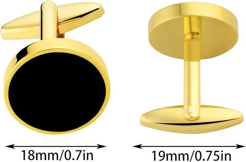 Cufflinks for Men and Tuxedo Shirt Studs Set with Gift Box Stainless Steel Cufflinks in Kuwait