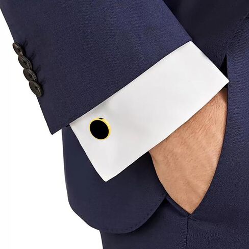 Cufflinks for Men and Tuxedo Shirt Studs Set with Gift Box Stainless Steel Cufflinks in Kuwait