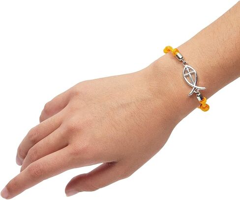 أساور دينية للرجال والنساء، سمكة مسيحية (عبوة من 12 قطعة), معدن, زنك in Kuwait