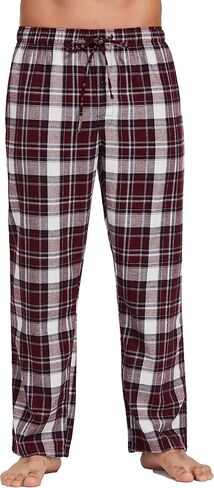 YINC Men's 100% Cotton Super Soft Flannel Pajama Pants in Saudi Arabia