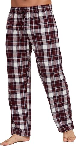 YINC Men's 100% Cotton Super Soft Flannel Pajama Pants in Saudi Arabia