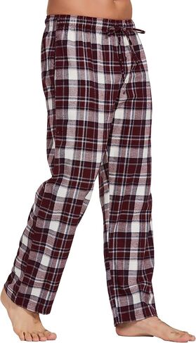 YINC Men's 100% Cotton Super Soft Flannel Pajama Pants in Saudi Arabia
