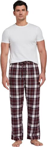 YINC Men's 100% Cotton Super Soft Flannel Pajama Pants in Saudi Arabia